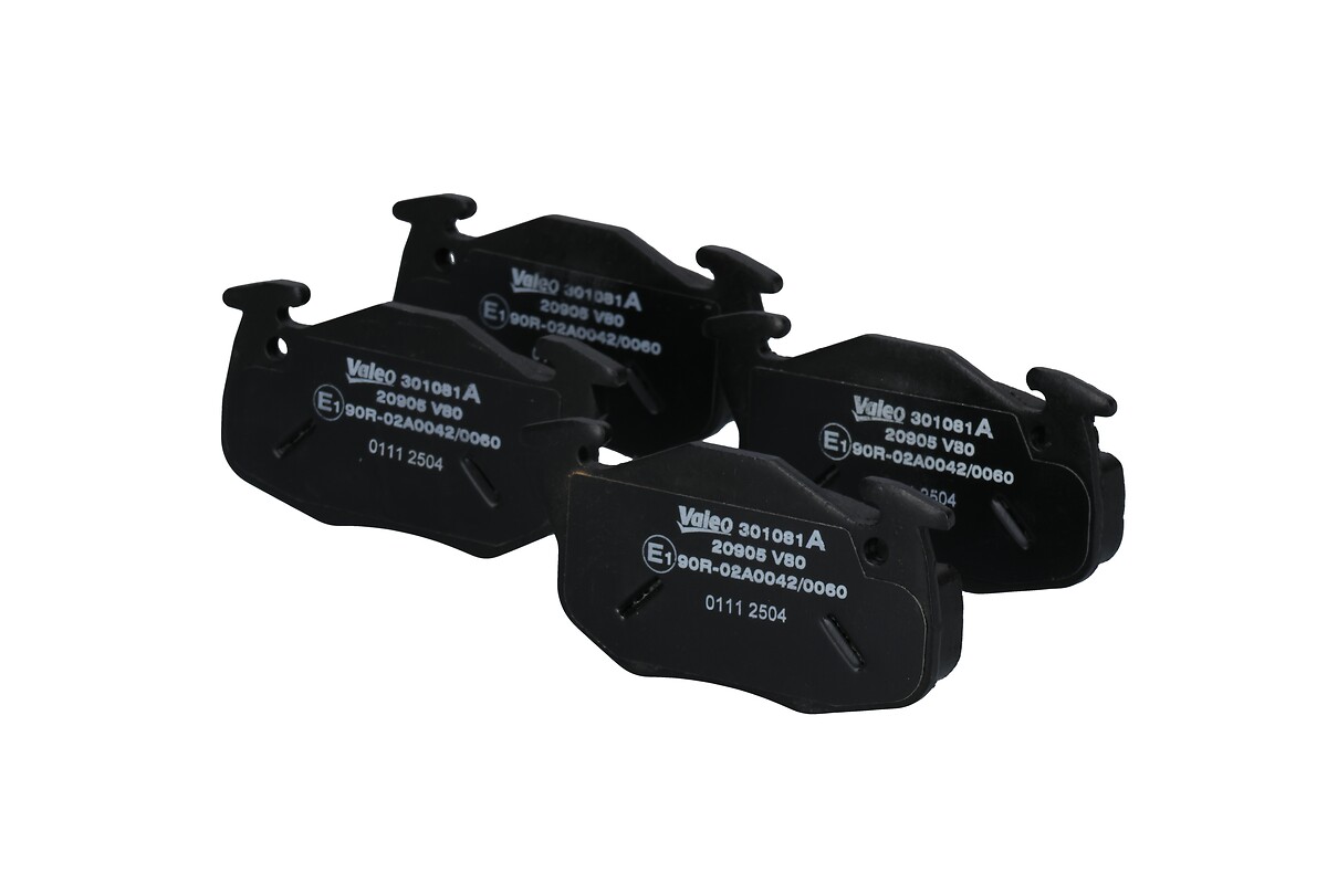 Jeu de 4 plaquettes de frein VALEO ref. 301081A